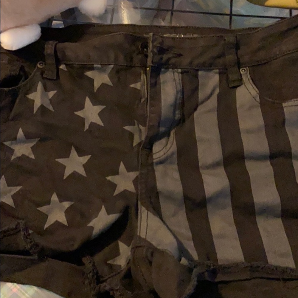 Americana shorts American flag frayed shorts